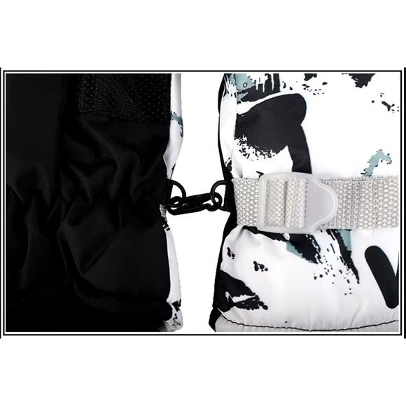 Winter Snowboard Ski Gloves Unisex PU Leather Non-slip Touch Screen Mittens Warm - Picture 7 of 9